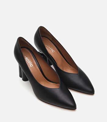 Kadın Deri Siyah Stiletto