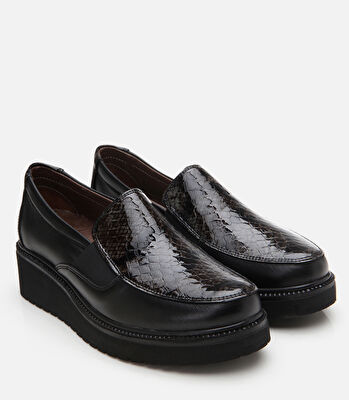 Kadın Deri Siyah Loafer