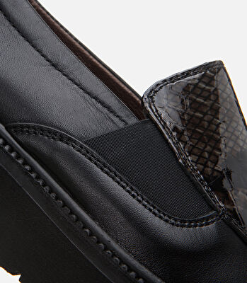Kadın Deri Siyah Loafer