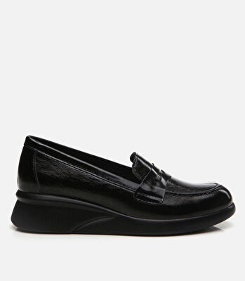 Kadın Deri Siyah Loafer