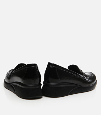 Kadın Deri Siyah Loafer