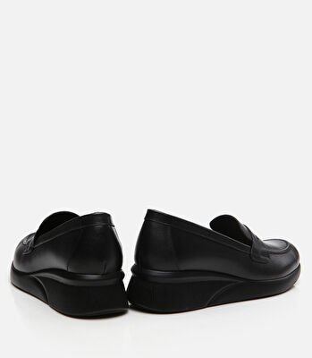Kadın Deri Siyah Loafer