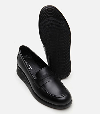 Kadın Deri Siyah Loafer