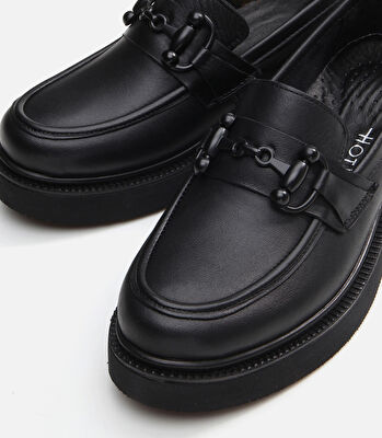 Kadın Deri Siyah Loafer