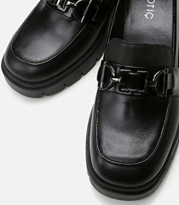 Kadın Deri Siyah Loafer