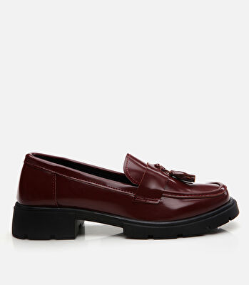 Bordo Kadın Loafer