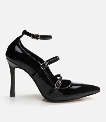 Mary Jane Siyah Kadın Stiletto
