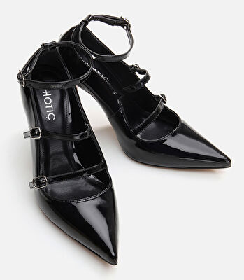 Mary Jane Siyah Kadın Stiletto