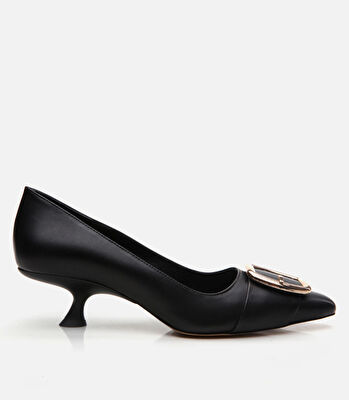 Kadın Deri Siyah Stiletto