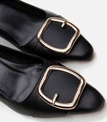Kadın Deri Siyah Stiletto