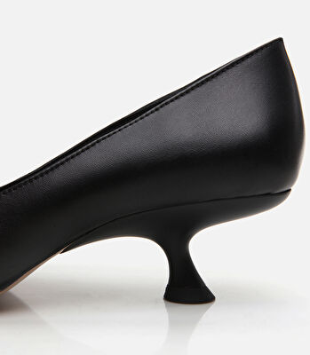 Kadın Deri Siyah Stiletto