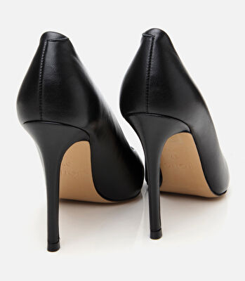 Kadın Deri Siyah İnce Topuklu Stiletto