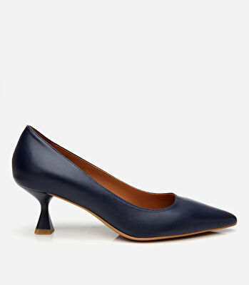 Kadın Deri Lacivert Stiletto