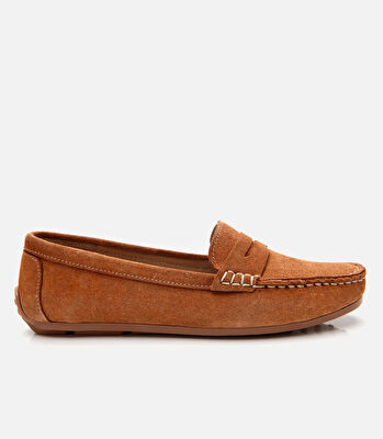 Kadın Süet Deri Taba Günlük Loafer