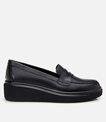 Kadın Deri Siyah Loafer
