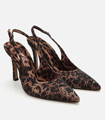 Taba Kadın Leopar Desenli Stiletto