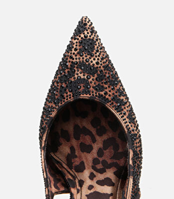 Taba Kadın Leopar Desenli Stiletto