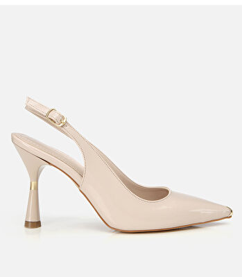 Kadın Rugan Bej Stiletto