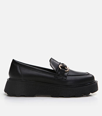 Siyah Yaya Kadın Loafer