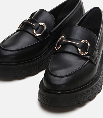 Siyah Yaya Kadın Loafer