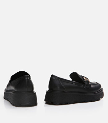 Siyah Yaya Kadın Loafer