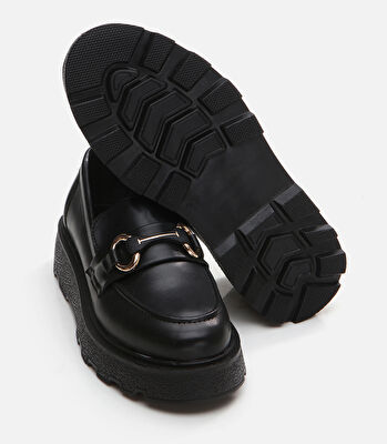 Siyah Yaya Kadın Loafer