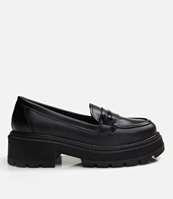 Siyah Yaya Kadın Loafer