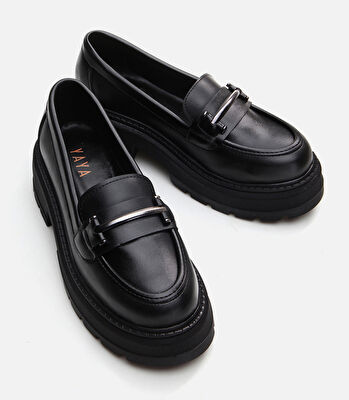 Siyah Yaya Kadın Loafer