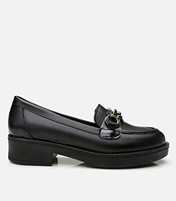 Siyah Yaya Kadın Loafer