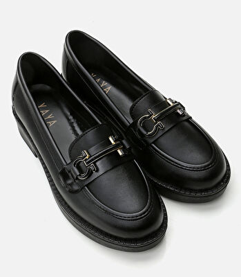 Siyah Yaya Kadın Loafer