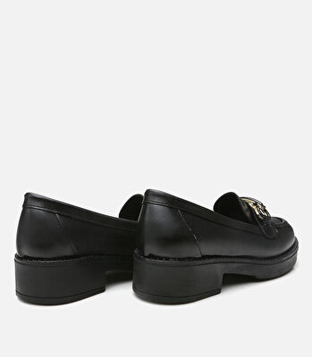 Siyah Yaya Kadın Loafer