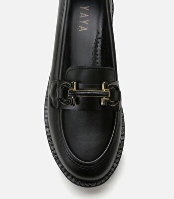 Siyah Yaya Kadın Loafer