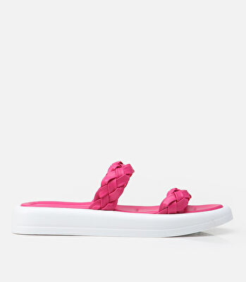 Kadın Deri Pembe Terlik