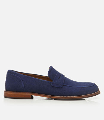 Erkek Deri Lacivert Loafer x Danilo Zanna