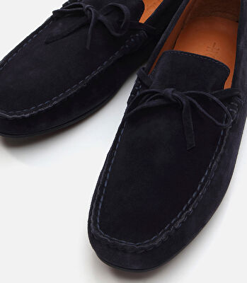 Erkek Deri Lacivert Loafer