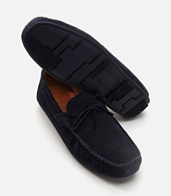 Erkek Deri Lacivert Loafer