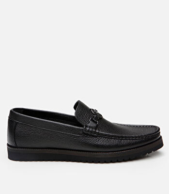 Erkek Deri Siyah Loafer