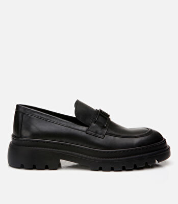 Erkek Deri Siyah Loafer