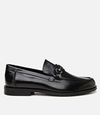 Erkek Deri Siyah Toka Detaylı Loafer