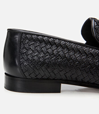 Erkek Deri Siyah Yumuşak Dokulu Klasik Loafer