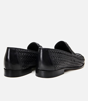 Erkek Deri Siyah Yumuşak Dokulu Klasik Loafer