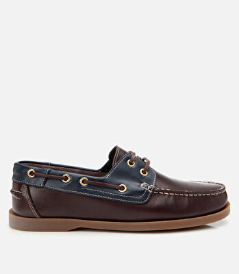Erkek Deri Kahverengirengi Bağcık Detaylı Günlük Loafer