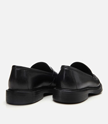Erkek Deri Siyah Ultra Hafif Tabanlı Klasik Loafer