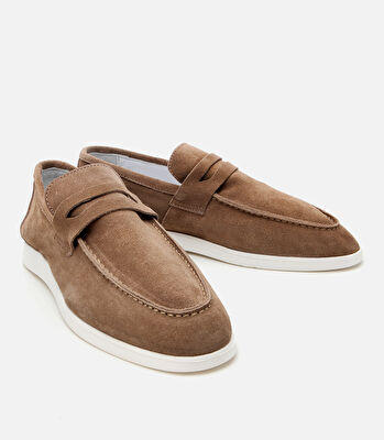 Erkek Süet Deri Vizon Yumuşak Dokulu Loafer