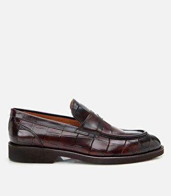  Erkek Deri Kahverengi Hafif Tabanlı Klasik Loafer