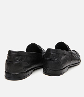 Erkek Deri Siyah Ultra Hafif Tabanlı Klasik Loafer