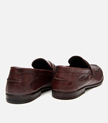 Erkek Deri Kahverengi Ultra Hafif Tabanlı Klasik Loafer