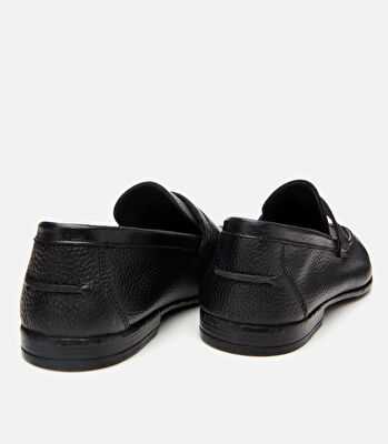 Erkek Deri Siyah Ultra Hafif Tabanlı Klasik Loafer