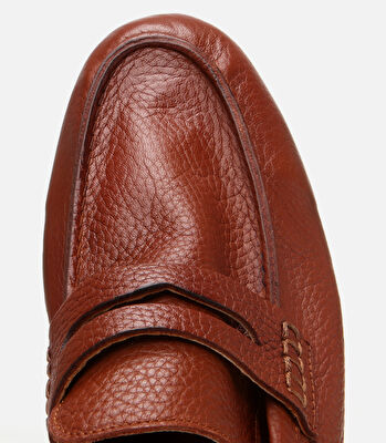 Erkek Deri Taba Ultra Hafif Tabanlı Klasik Loafer