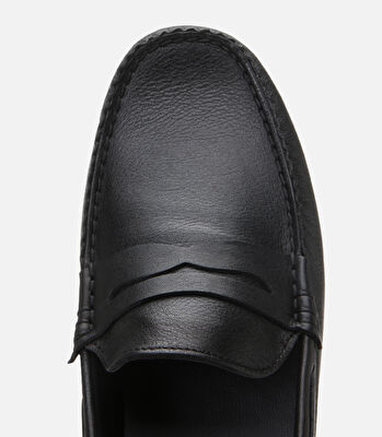 Erkek Deri Siyah Günlük Loafer